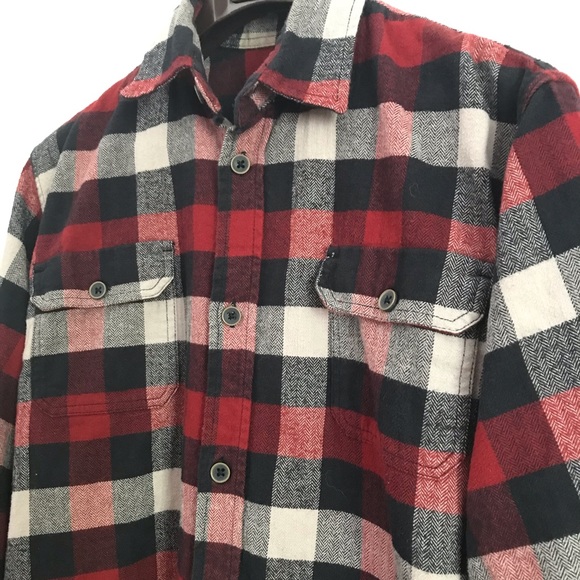 In Like-New JACHS Men’s Thick Heavy Flannel Button Down Shirt Size L - Picture 3 of 5